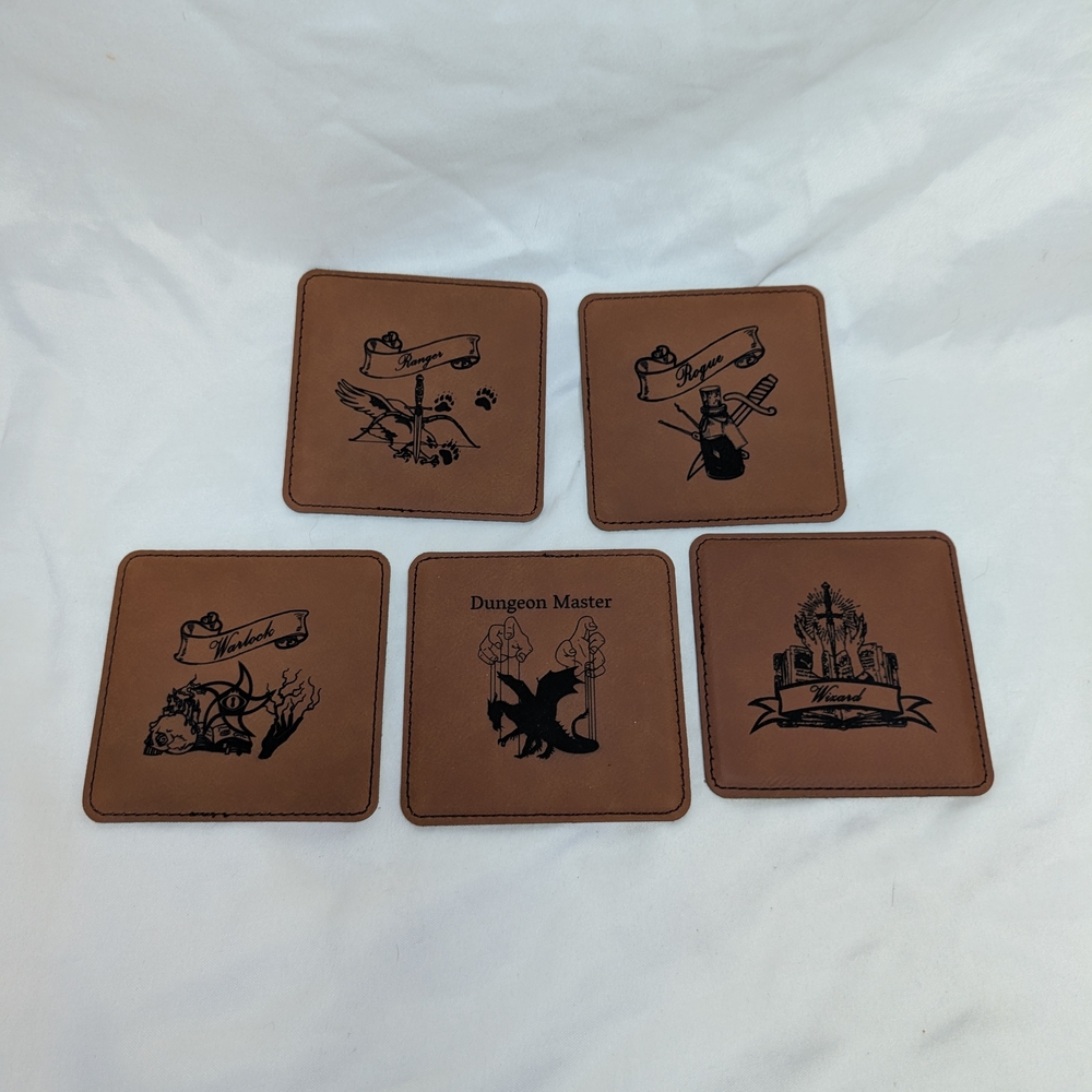 Dungeons And Dragons Brown Leatherette Wizard Coaster